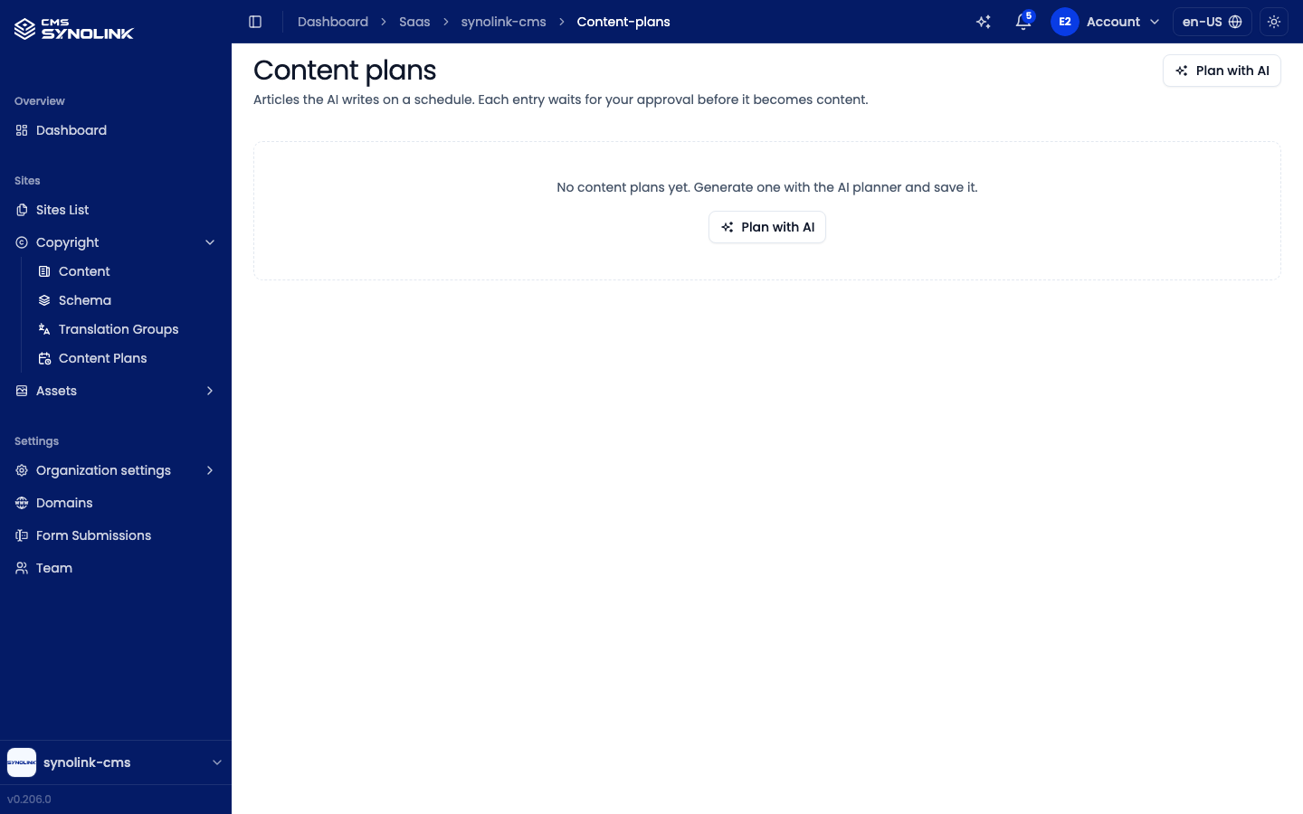 Content plans