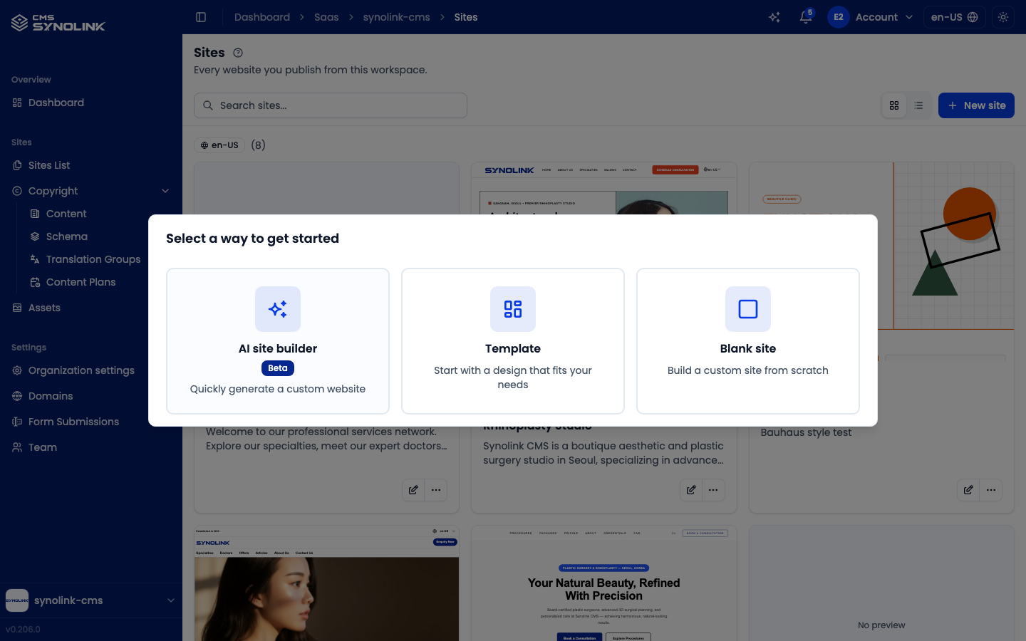 Select a way to get started